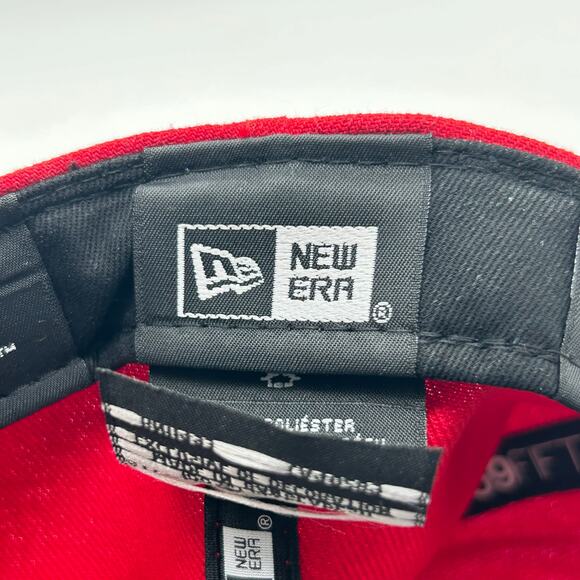 Atlanta Braves‎ 1995 World Series Hat Mens 7 1/8 Red New Era Baseball Cap - Picture 7 of 9